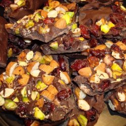 Chocolate Bark With Mixed Nuts and Dried Berries