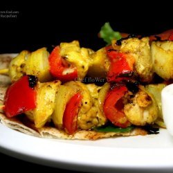 Lemony Moroccan Style Chicken Kebabs