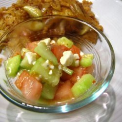 Cucumber and Tomato Salad With Feta Cheese