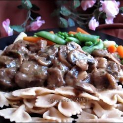 Beef and Mushrooms in Gravy