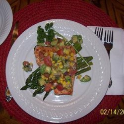 Grilled Salmon With Corn, Tomato, and Avocado Relish