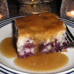 Blueberry Cake With Brown Sugar Sauce