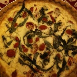 Tomato-Basil Quiche With Goat Cheese