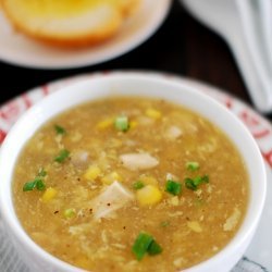 Sweet corn and chicken soup