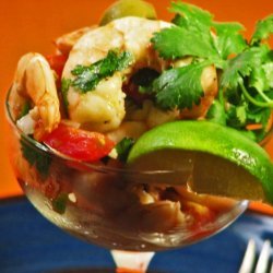 Shrimp, Tomato, and Olive Cocktail