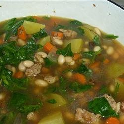 Savory Kale, Cannellini Bean, and Potato Soup