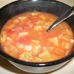 Cabbage, Potato, and Tomato Soup