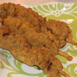 Chicken Fried Steak on Stick With Whatsthishere Sauce