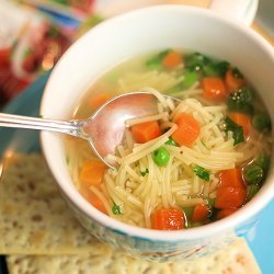 Vegetarian  chicken  Noodle Soup