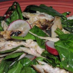 Clean Eating Sesame Spinach Salad With Chicken