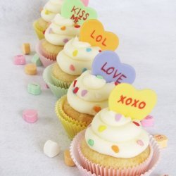 Valentine's Day Conversation Heart Cupcakes