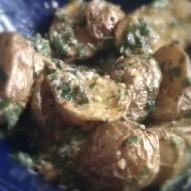 Roasted Potatoes With Arugula-Pistachio Pesto