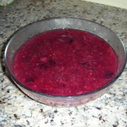 Finnish Rhubarb Berry Pudding