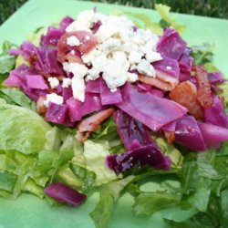Red Cabbage and Bacon Salad With Blue Cheese