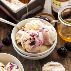 Blackberry and Honey Ice-Cream