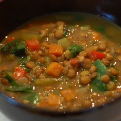 Curried Lentil Soup With Swiss Chard