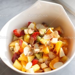 Breakfast Fruit and Nuts Salad