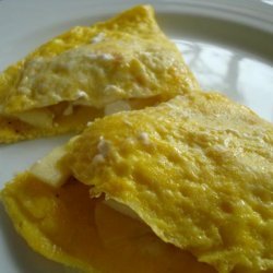 Apple, Amaretto, Cream Cheese Omelet for Two
