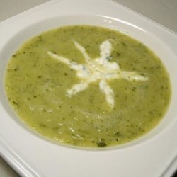 Zucchini Soup With Herbed Cream