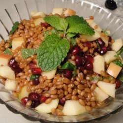 Apple, Pomegranate and Wheat Berry Salad