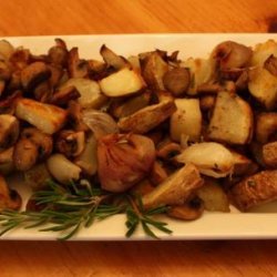 Russian Roasted Potatoes With Mushrooms