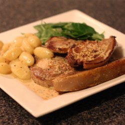 Mustard Pork Chops With Gnocchi