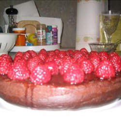 Ritner Family Mayonnaise Cake With Raspberries