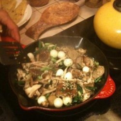 Pancetta & Boursin Polenta With Sauteed Mixed Mushrooms