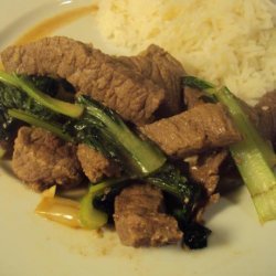 Ginger Beef With Bok Choy