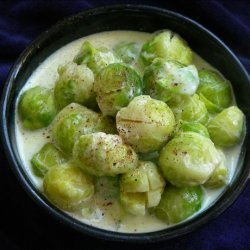 Brussels Sprouts Braised in Cream