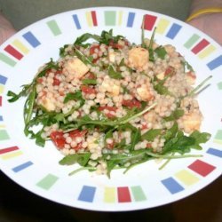 Israeli Couscous, Tomato and Mozzarella Salad