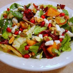 Arugula, Pear and Goat Cheese Salad With Pomegranate Vinaigrette