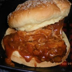 Smoky Bourbon Pulled Pork Sandwiches from Your Crock Pot.