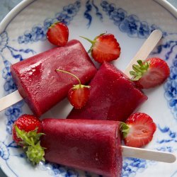 Strawberry Rhubarb Ice Pops