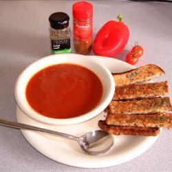 Red Pepper, Tomato and Onion Soup.