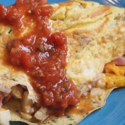 Canadian Bacon and Potato Omelet