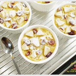 Bread Pudding With Cranberries and Apples