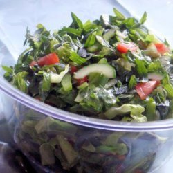 Tomato, Cucumber, and Green Pepper Chopped Salad