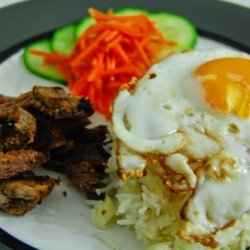 Rice with beef and eggs