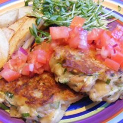 Tuna Pasta Fritters With Salsa