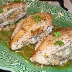 Chicken Breasts Stuffed With Basil Walnut Butter