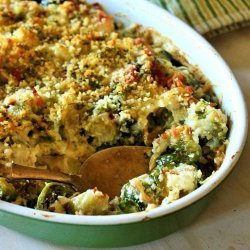 Brussels Sprout and Bacon Gratin