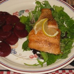 Crispy Salmon With Herb Salad
