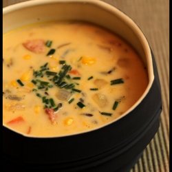 Corn and Wild Rice Soup With Smoked Sausage