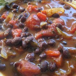 Black Bean and Onion Soup Mexicana Style.
