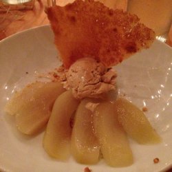 Pears  poached  With Butter and Cream
