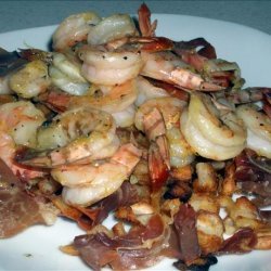 Roasted Shrimp, Potatoes and Prosciutto