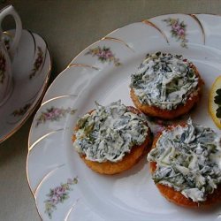 Canapes with Green Spread