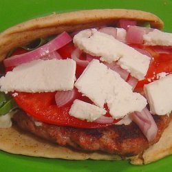 Greek Burger With Arugula and Feta
