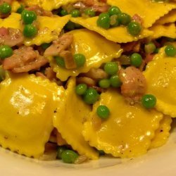 Tortellini With Peas and Bacon